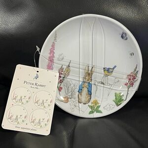 Easter Peter Rabbit Appetizer Plates, Set of 4 - Melamine